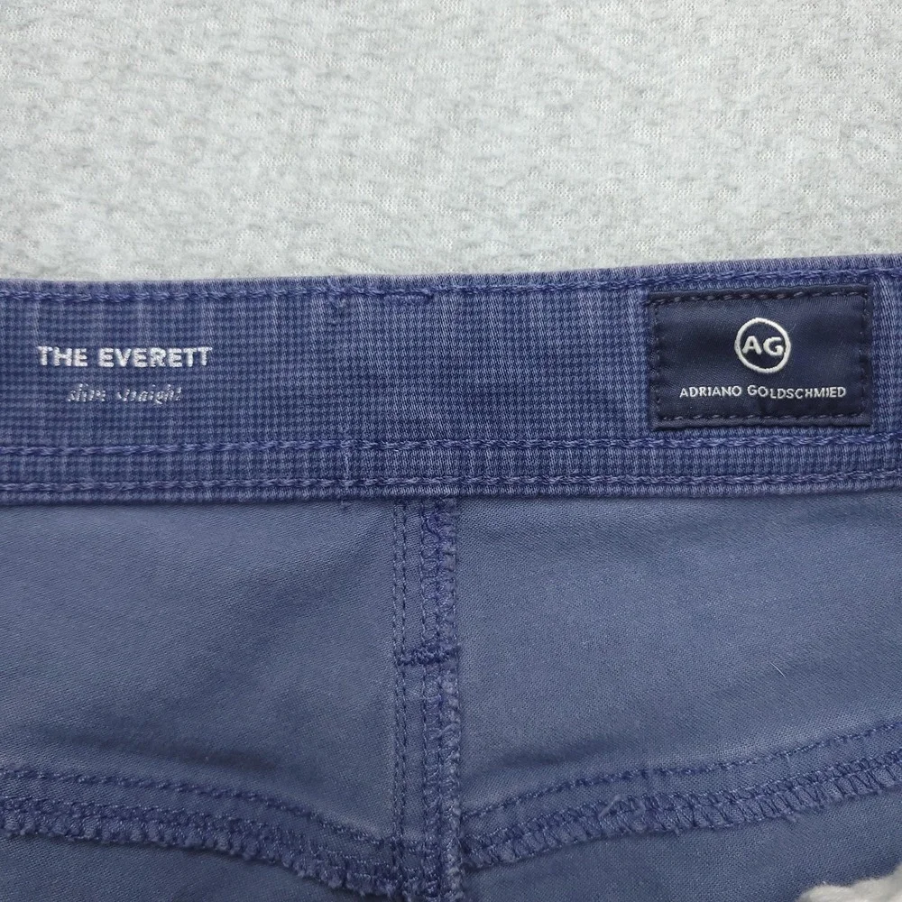 AG Adriano Goldschmied Everett Jeans Mens 36x32 Blue Slim Straight Stretch Denim